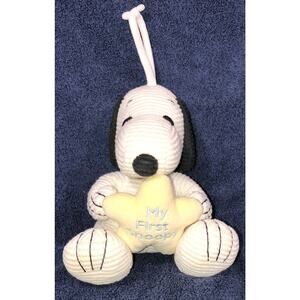 Snoopy Plush Pull Musical Twinkle Little Star Prestige Crib Ribbed Baby 1st Toy